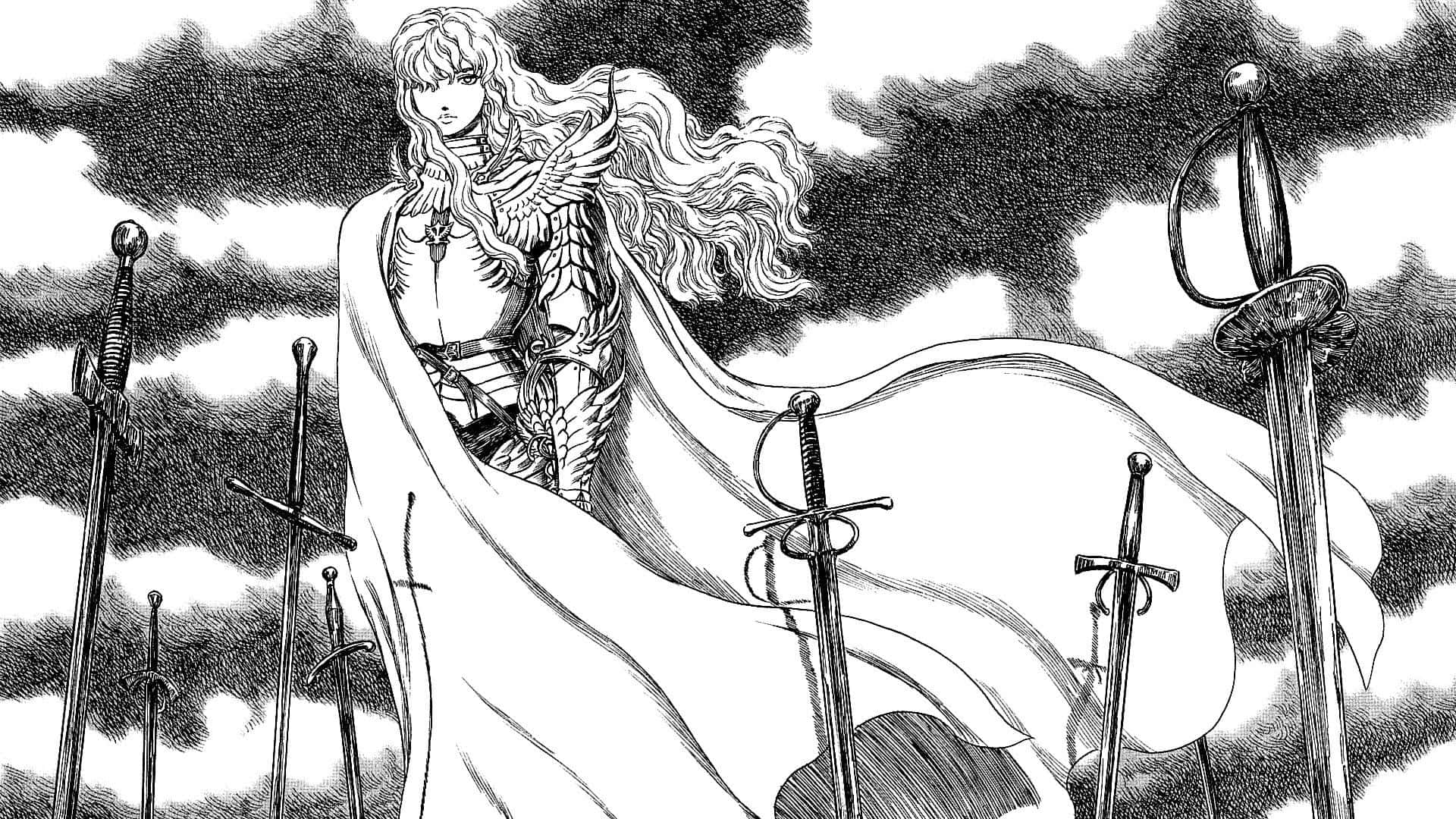 Griffith Immersed In Thought - A Provocative Berserk Moment Wallpaper