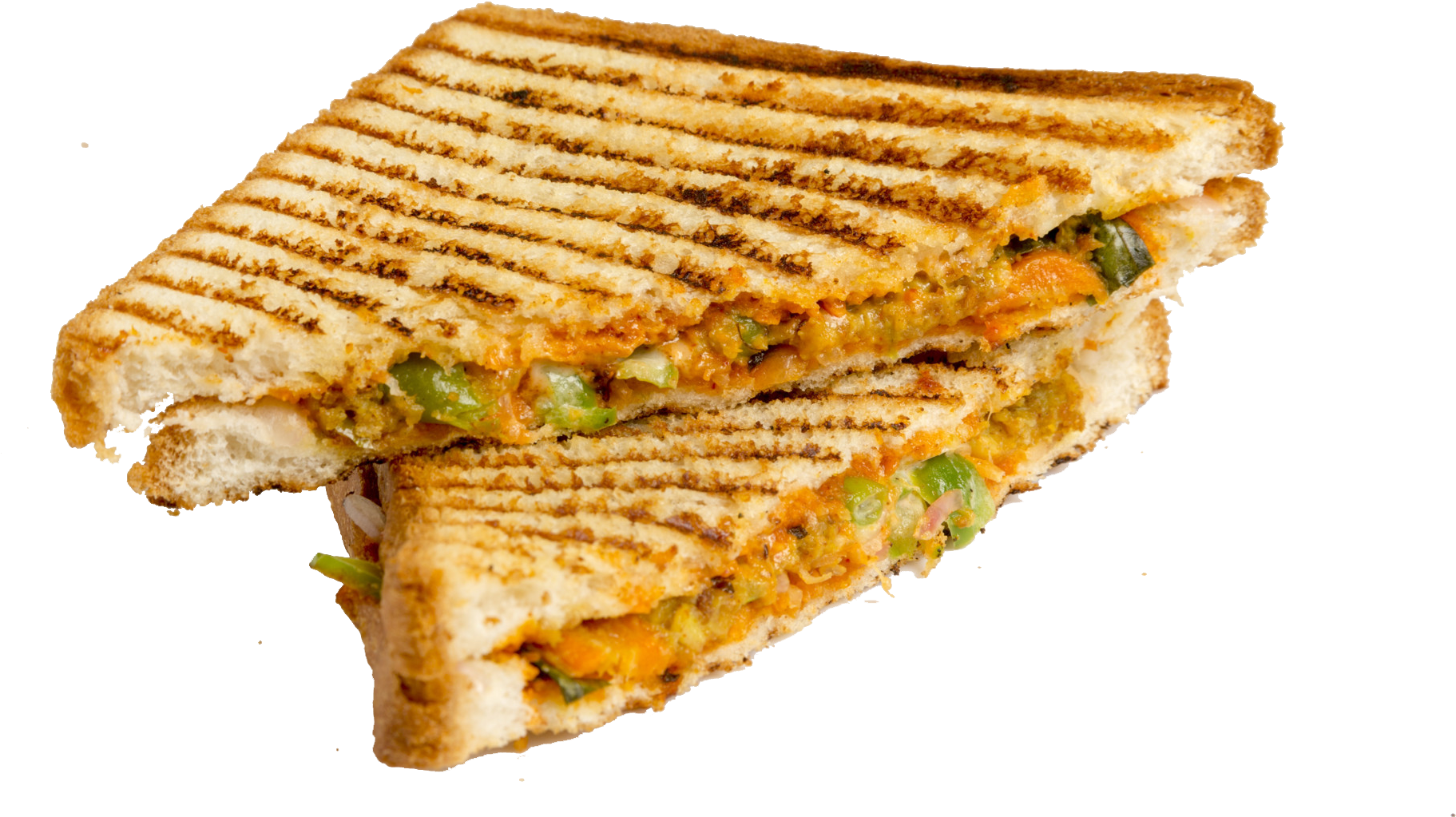 Grilled Cheese Sandwichwith Vegetables PNG