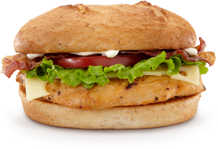 Grilled Chicken Bacon Cheeseburger PNG