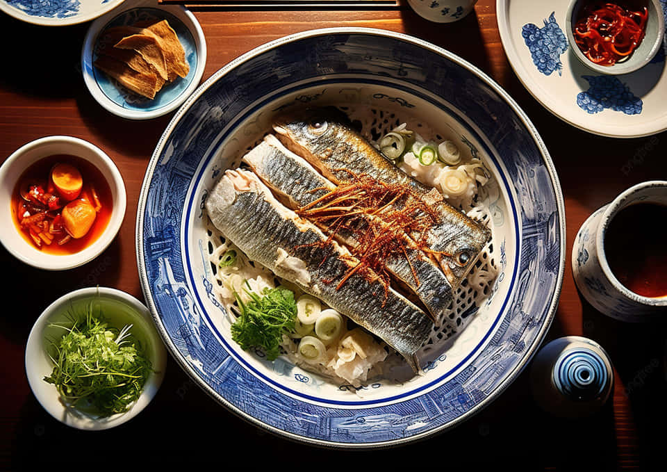 Grilled Cutlassfish Traditional Korean Meal Wallpaper