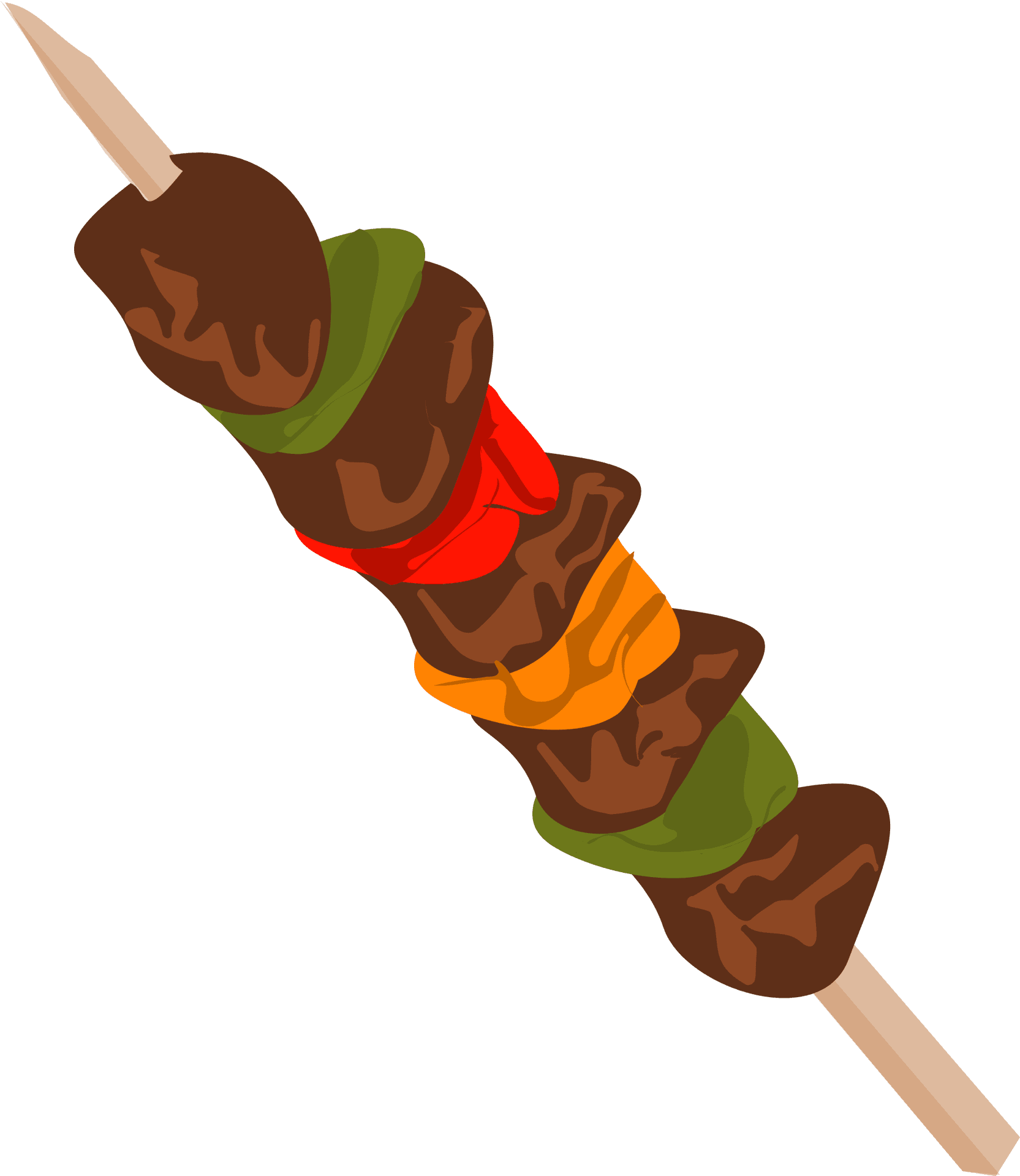 Grilled Kebab Skewer Illustration PNG