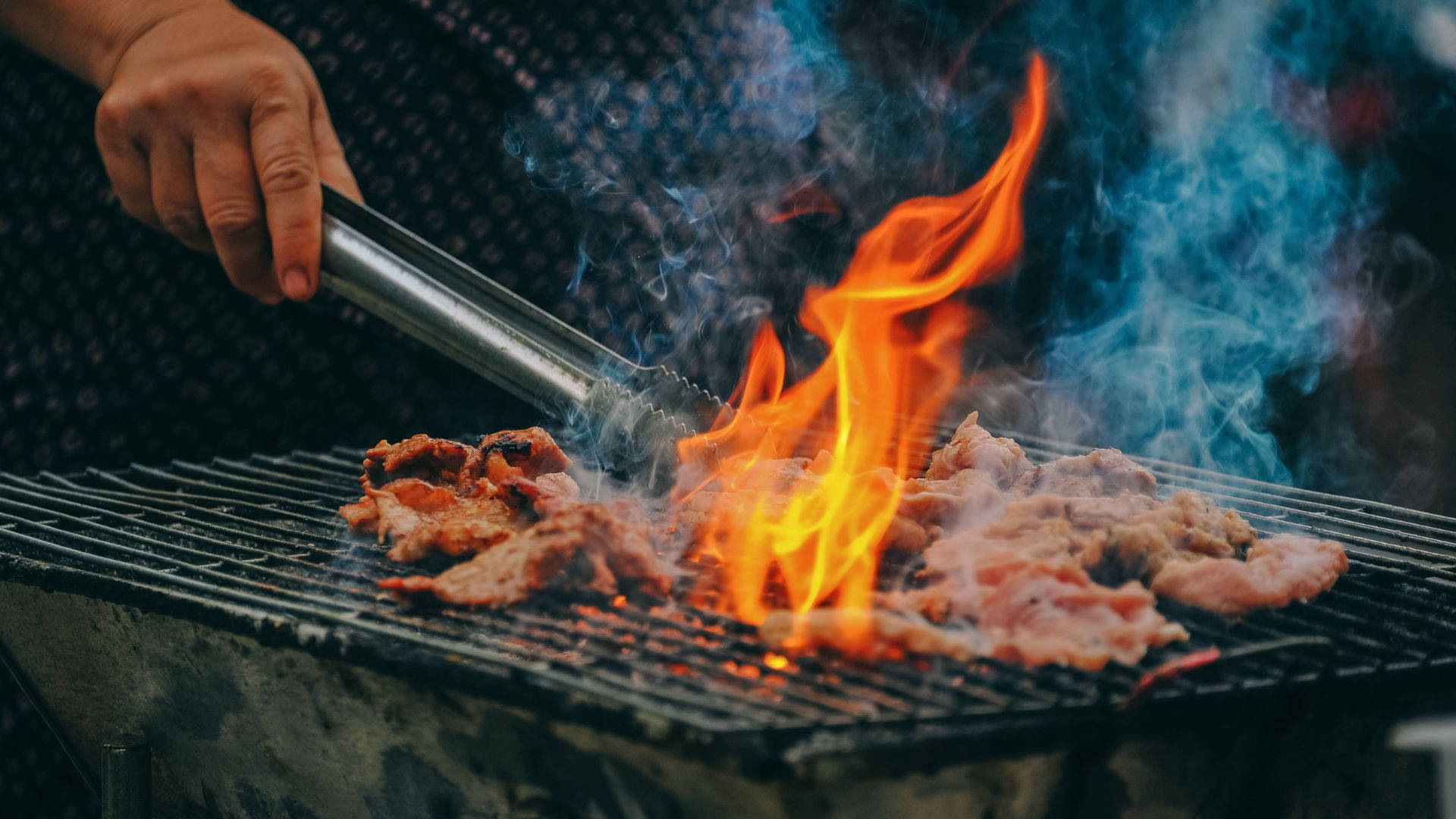 Grilled Meat Heat Background