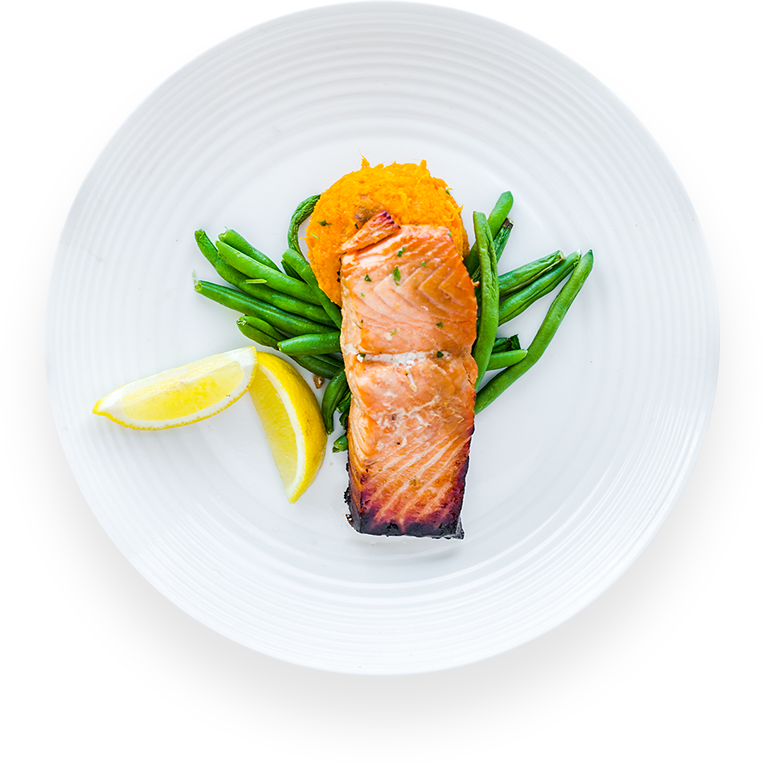 Download Grilled Salmon Filletwith Vegetables | Wallpapers.com