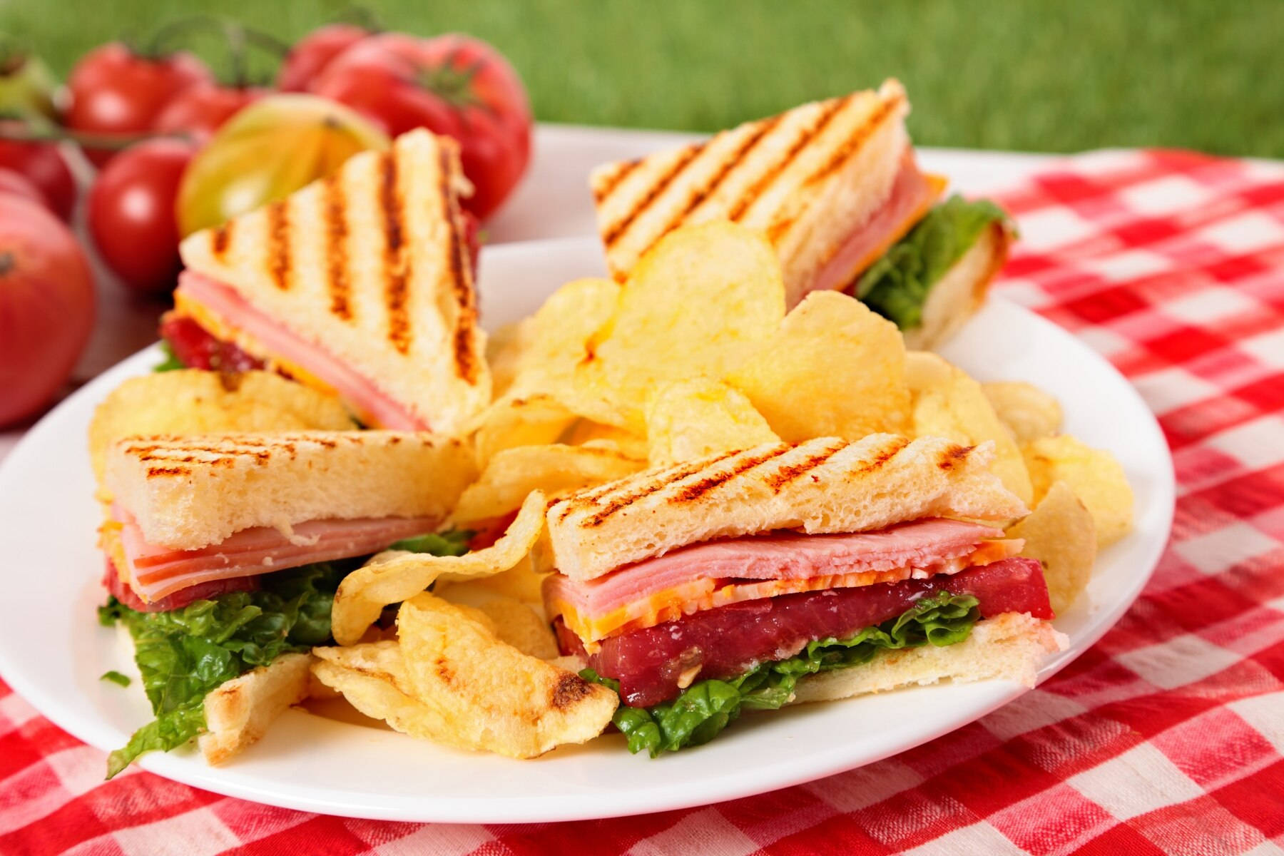 Grilled Sandwiches With Chips
