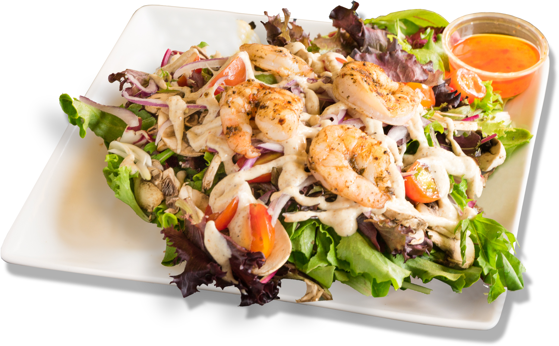 Grilled Shrimp Salad Dish PNG