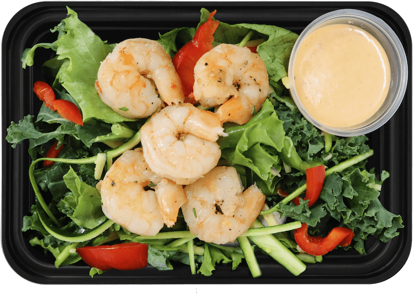 Grilled Shrimp Saladwith Dressing PNG