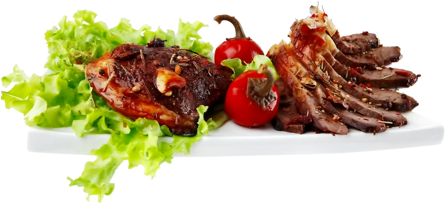 Grilled Steakand Sliced Beef Dish PNG