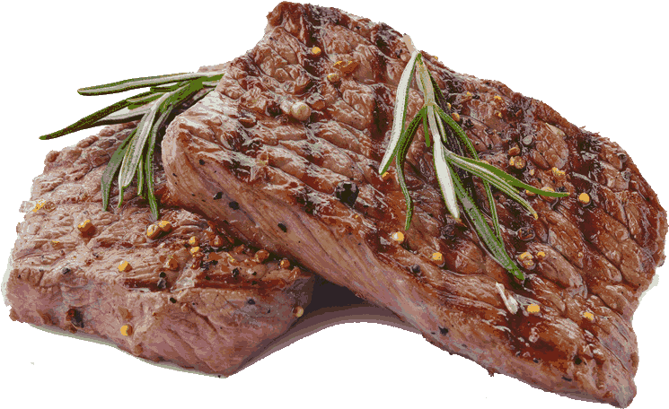 Grilled Steakwith Rosemary Sprig PNG