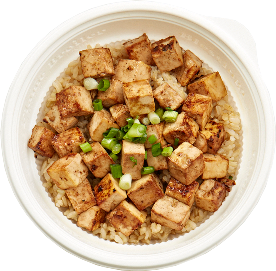 Grilled Tofu Brown Rice Bowl PNG