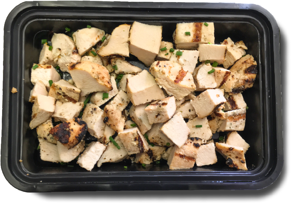 Grilled Tofu Cubes Container PNG