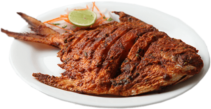 Grilled Whole Fish Plate PNG