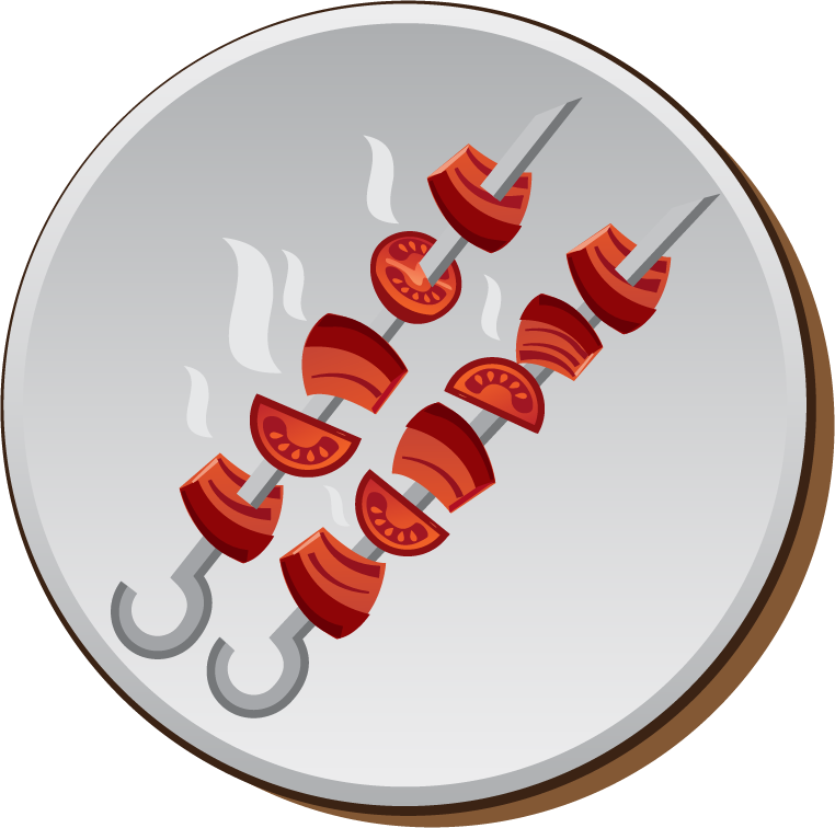 Grilled_ Tomato_ Skewers_ Vector PNG