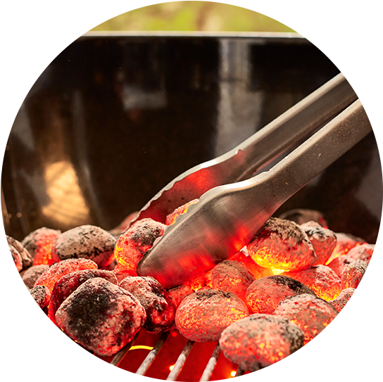 Grilling Charcoal Briquettes Tongs PNG