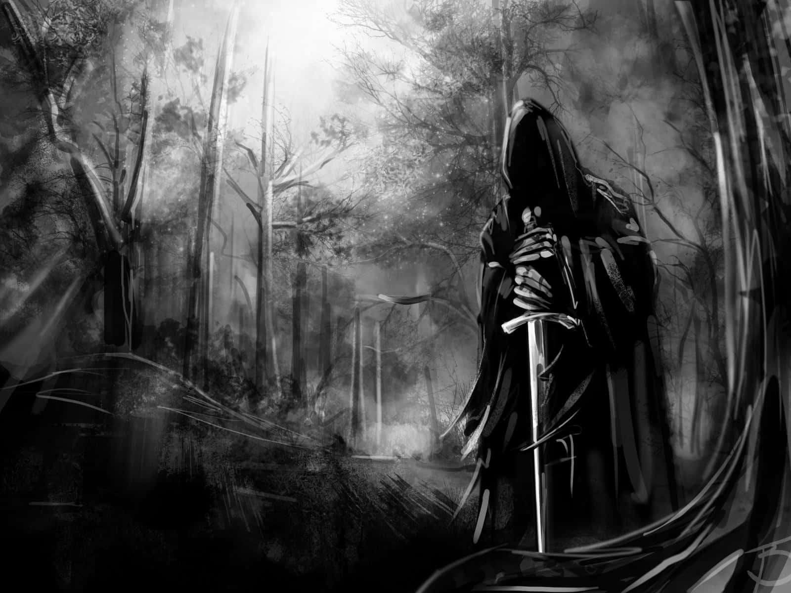 The Chilling Presence of Death: A Grim Reaper Image