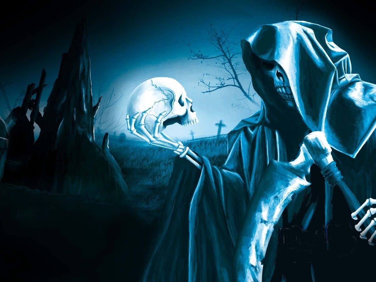 Explore the depths of the underworld with the Grim Reaper