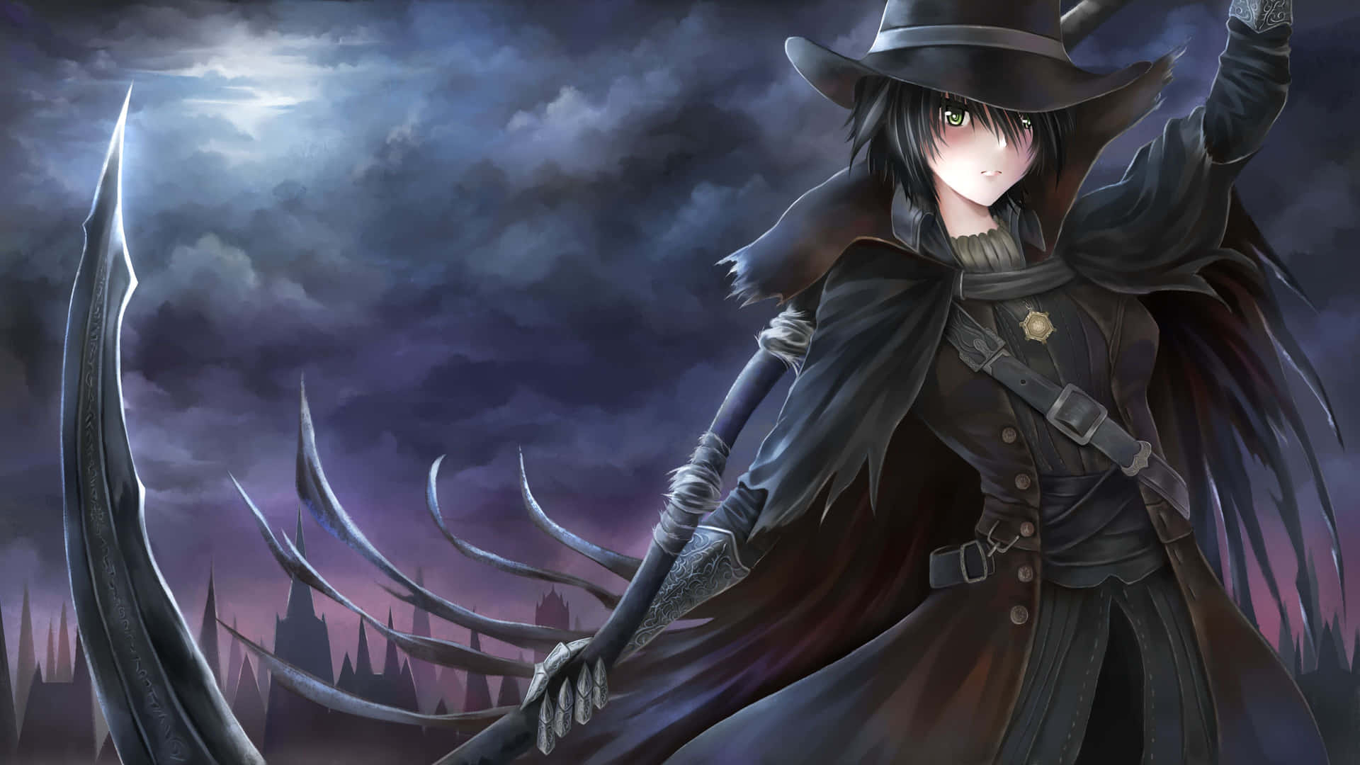 prompthunt: archetype of death ((the grim reaper)) is a cute neko girl,  anime waifu, posing nicely for a picture, shy, bashful, sweet colors, dark  black robe, blush, by Ilya Repin and Maurice