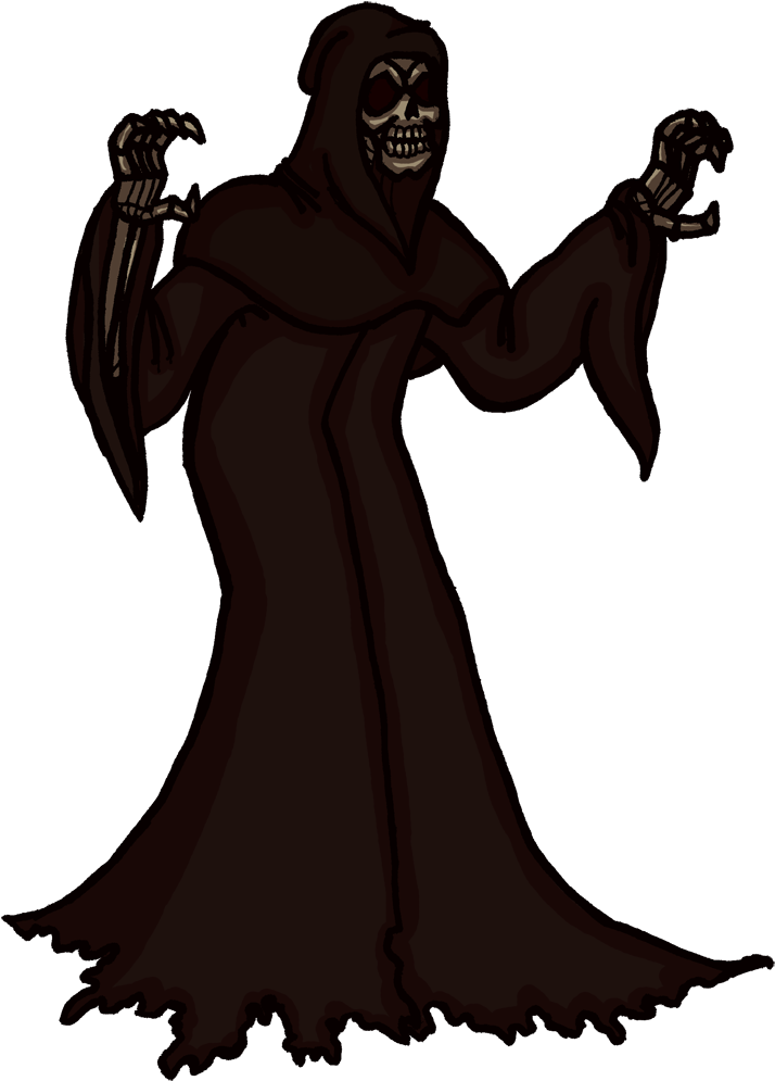 Grim Reaper Cartoon Illustration PNG