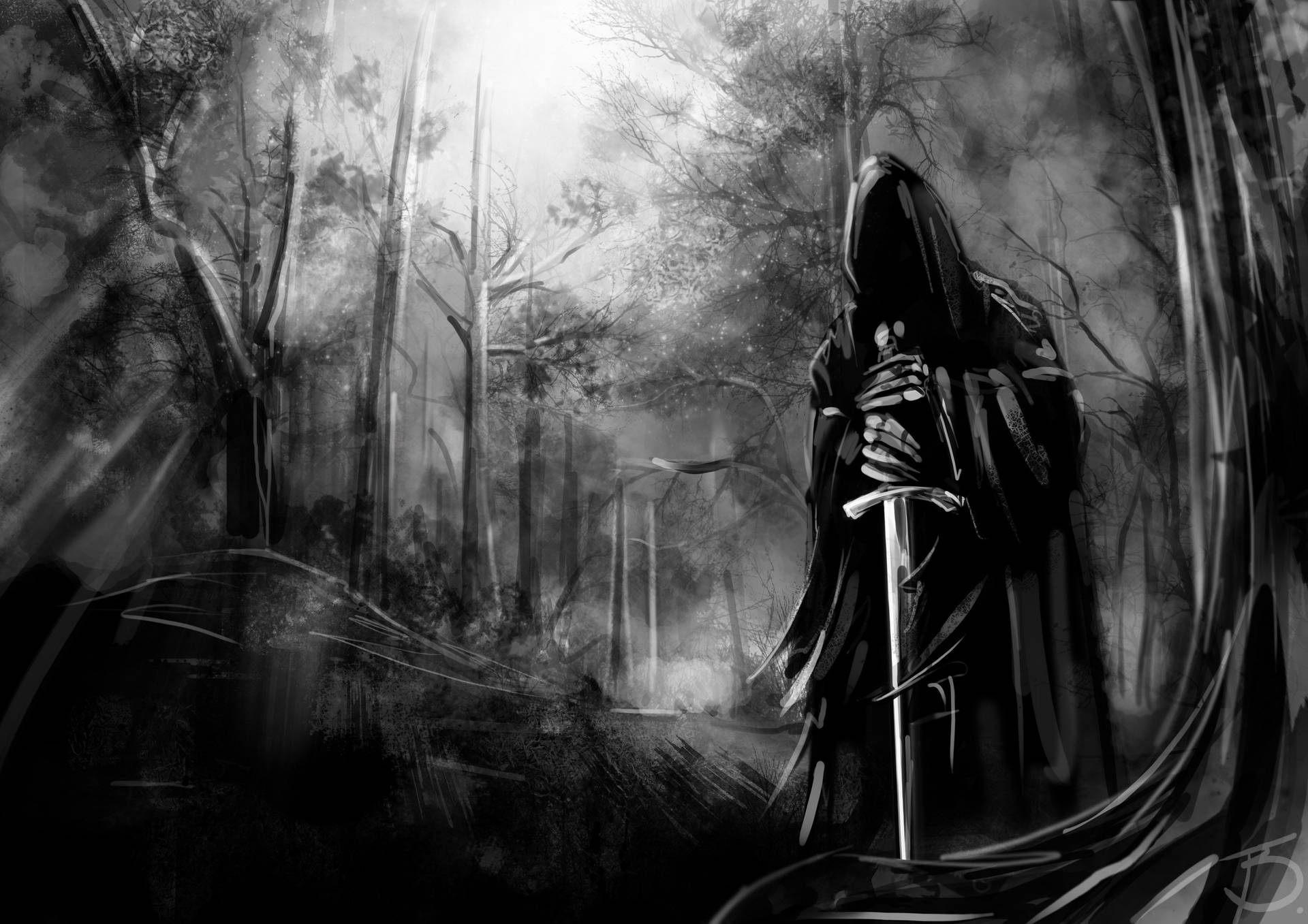 Grim Reaper Drawing Tutorial - How to draw Grim Reaper step by step