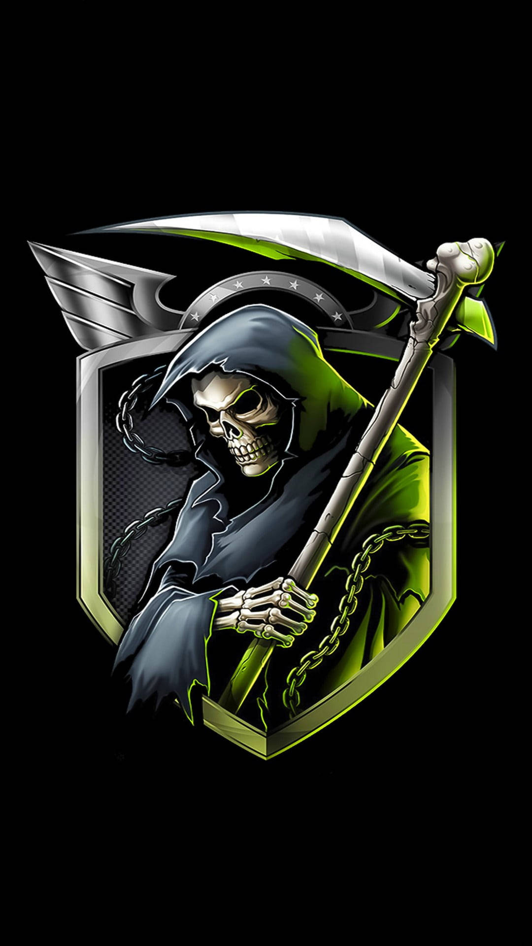 Grim Reaper Gangster Skull Wallpaper