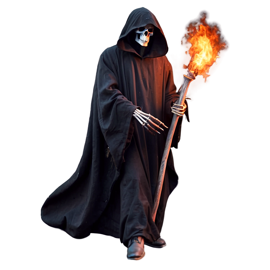 Grim Reaper In Flames Png Flg7 PNG