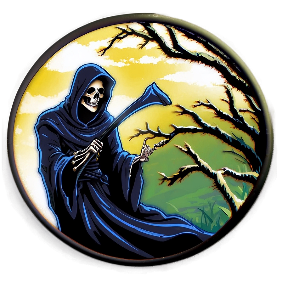 Grim Reaper In Moonlight Png Kdg PNG