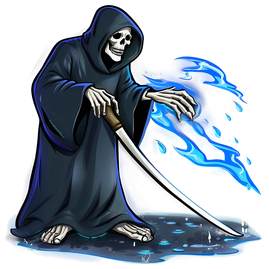 Grim Reaper In Rain Png 05062024 PNG