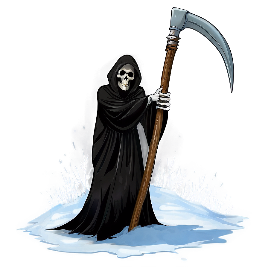 Grim Reaper In Snow Png 05062024 PNG