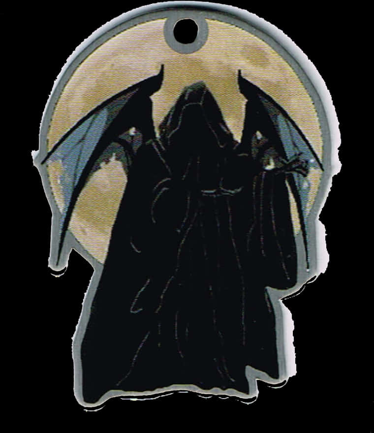 Grim Reaper Moonlit Silhouette PNG