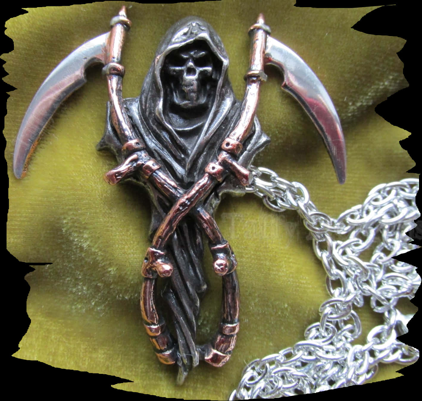 Grim Reaper Pendantwith Scythe PNG