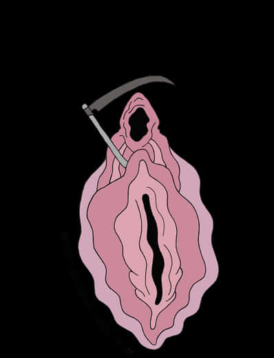 Grim Reaper Pink Robe Illustration PNG