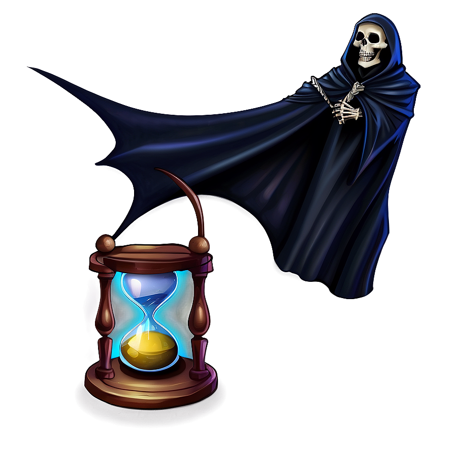 Download Grim Reaper With Hourglass Png 49 | Wallpapers.com