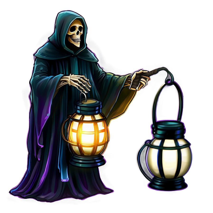 Grim Reaper With Lantern Png Qnx PNG