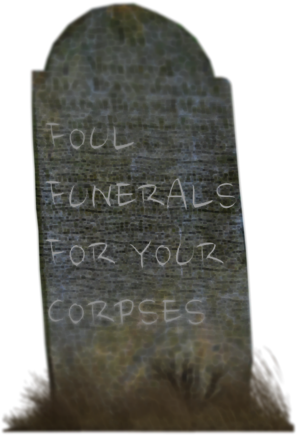 Grim Tombstone Message PNG