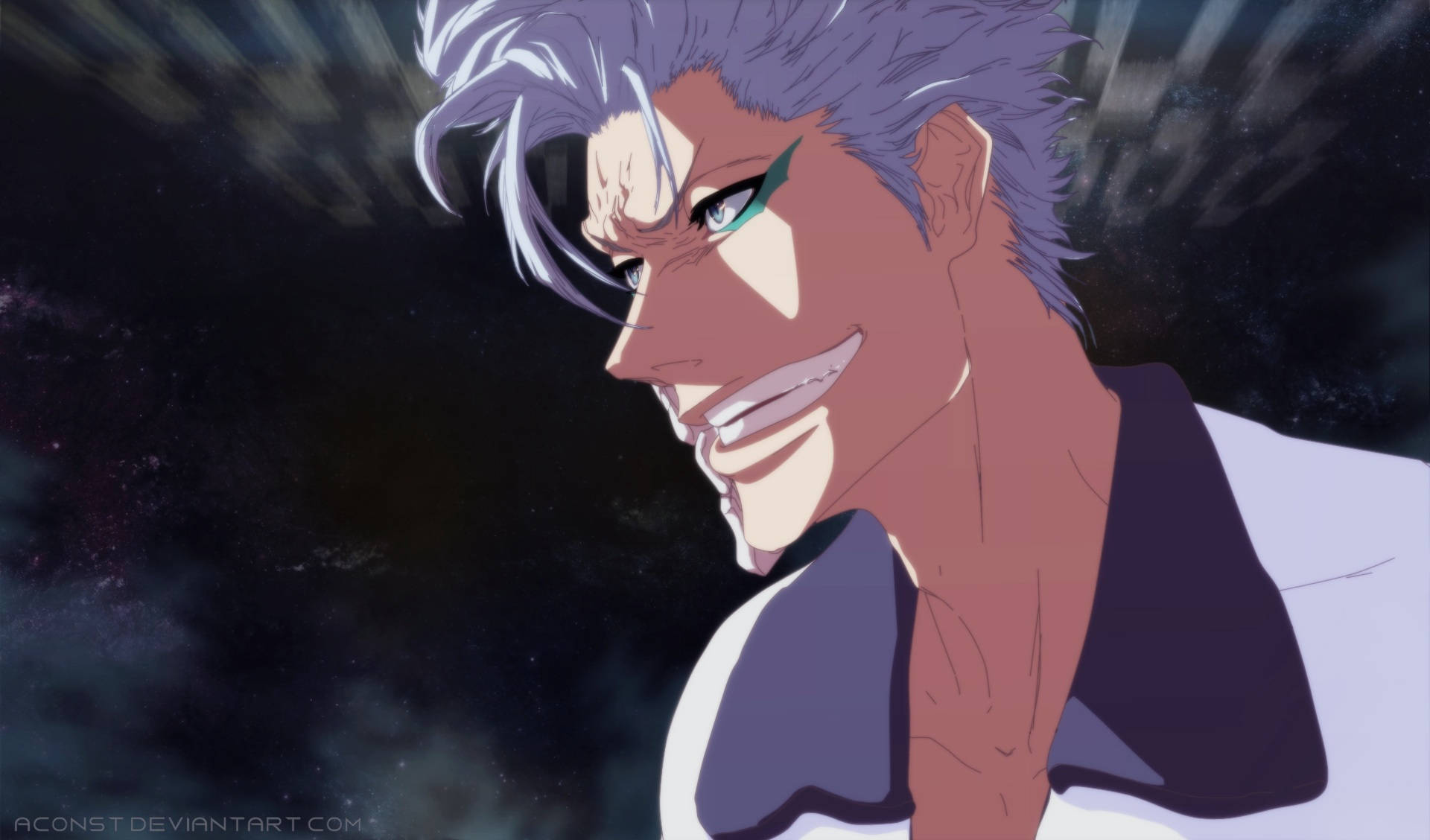 Grimmjow Excited Grin Wallpaper