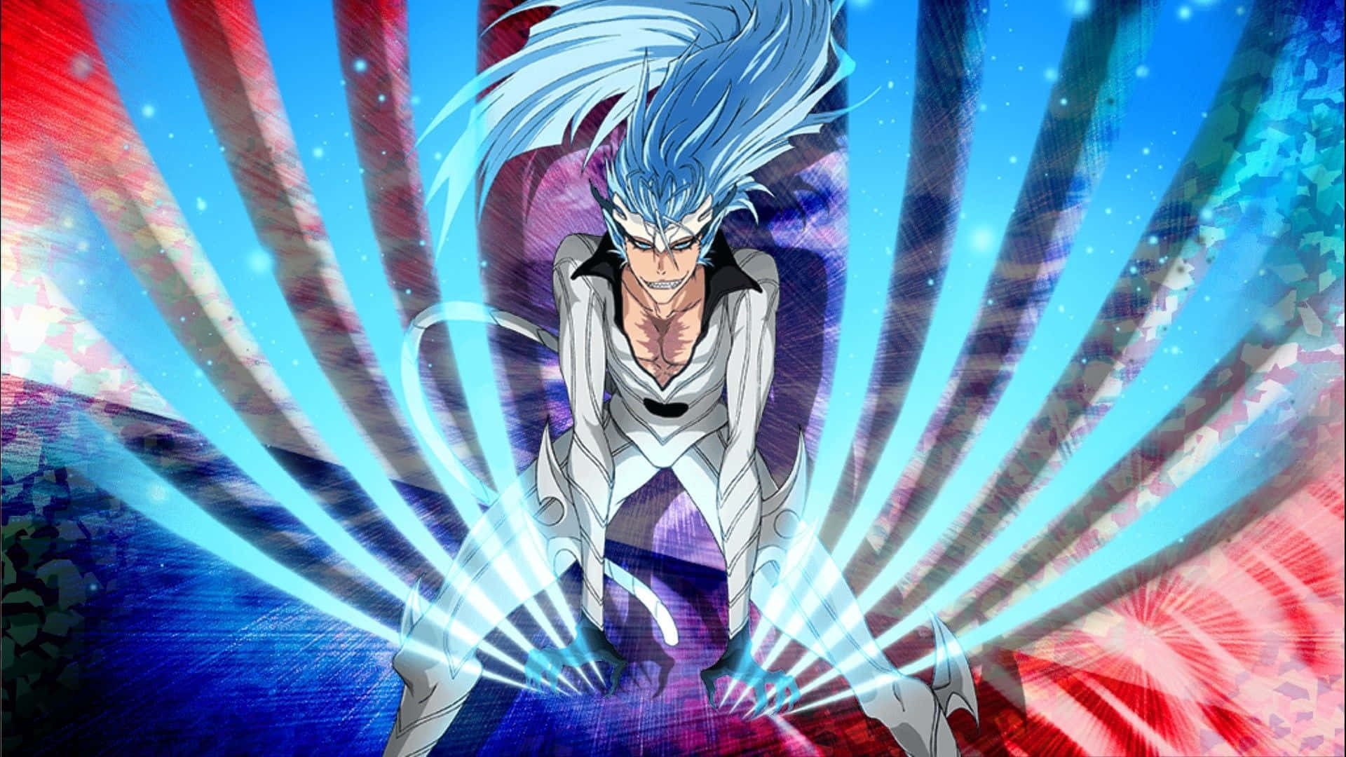 The fierce and powerful Captain of the Espada - Grimmjow Jaegerjaquez Wallpaper