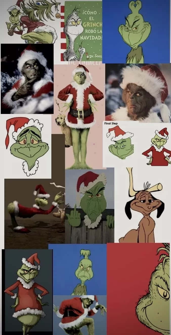 Grinch_ Character_ Collage Wallpaper