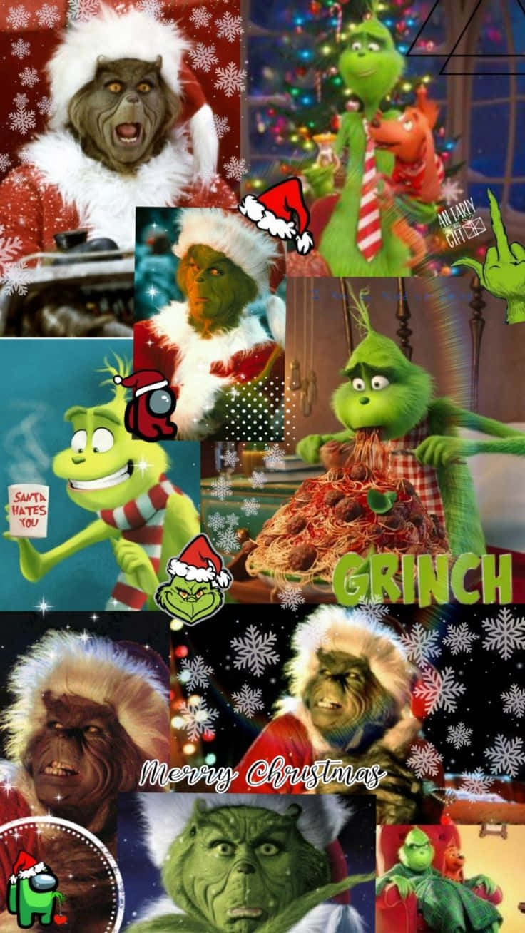 Grinch Christmas Collage Wallpaper
