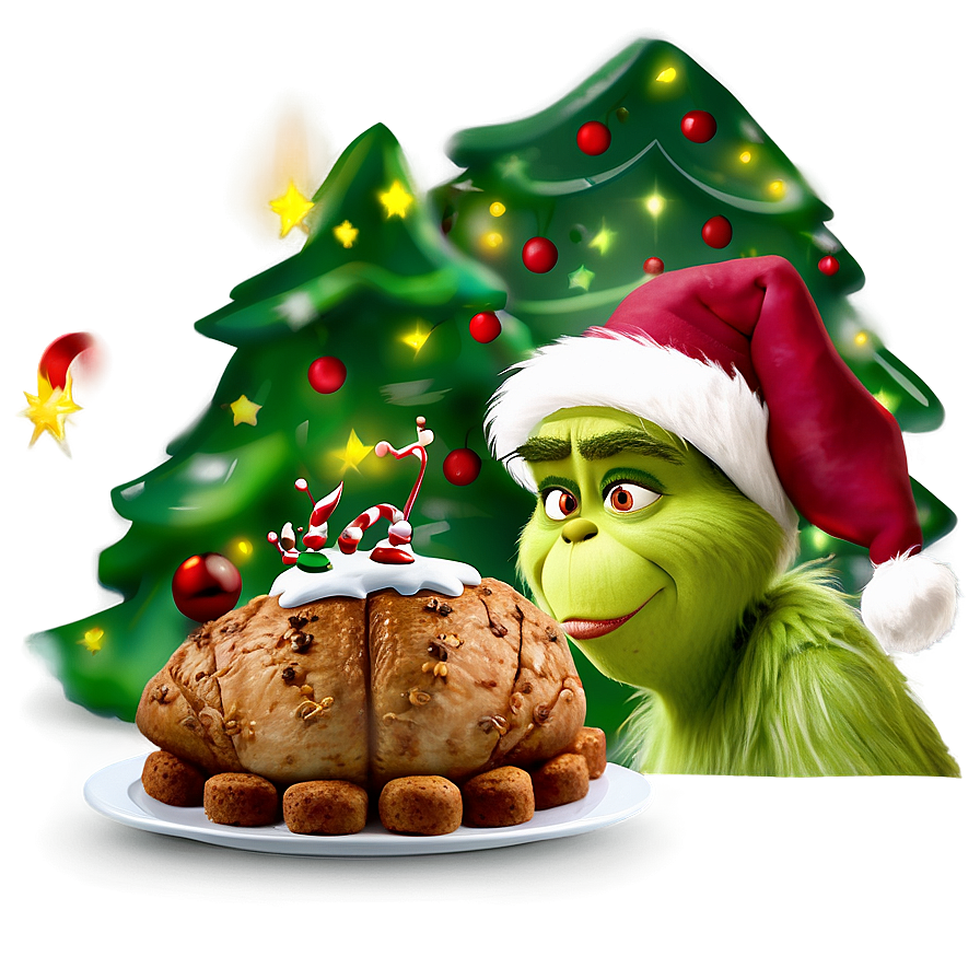 Grinch Christmas Feast Png 06132024 PNG