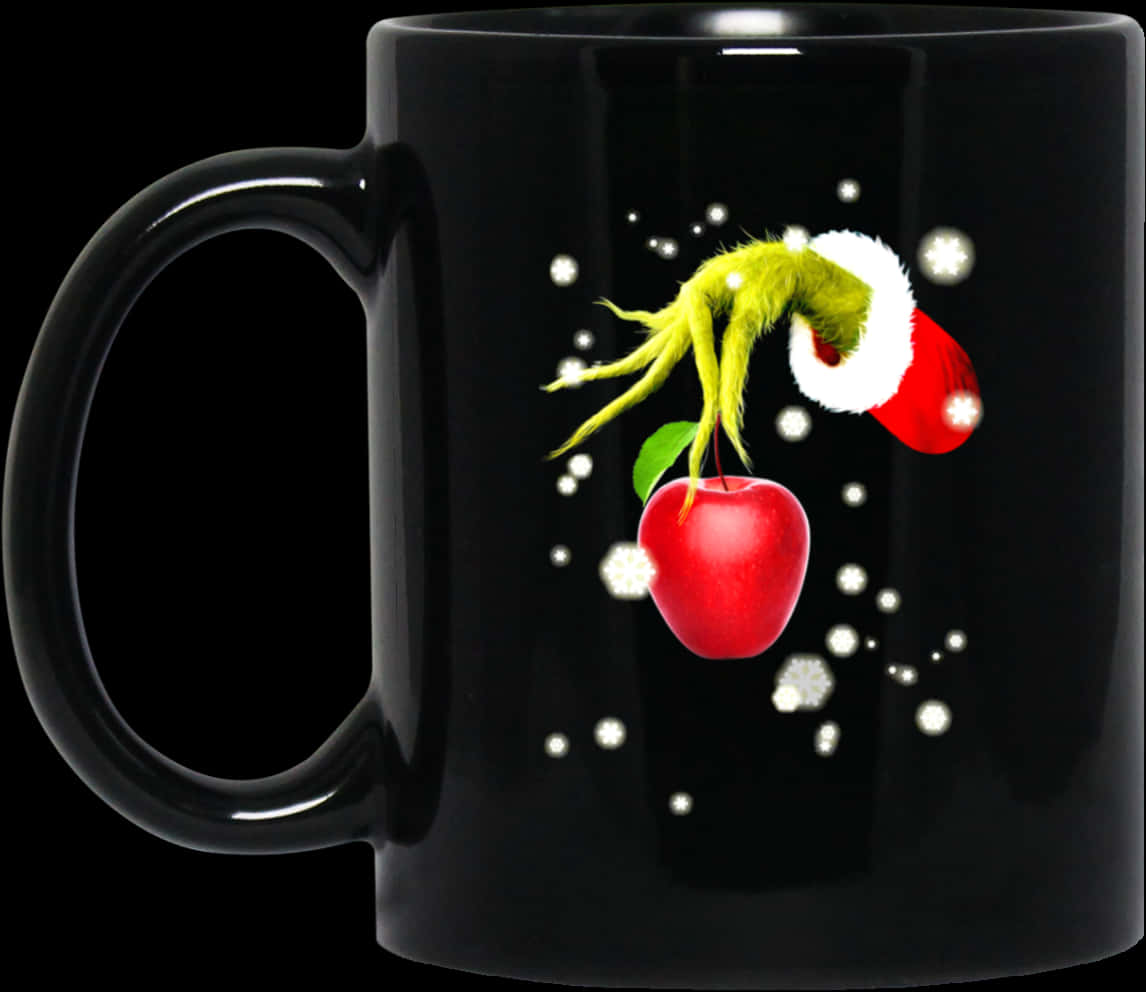 Grinch Christmas Ornament Mug PNG