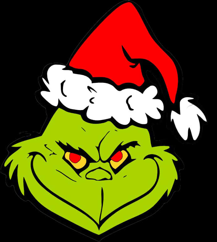 Grinch Christmas Scowl PNG