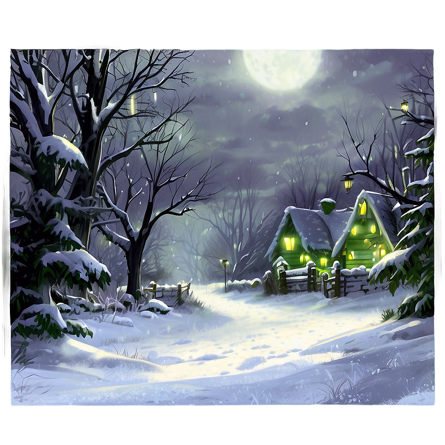 Grinch Christmas Snow Scene Png 06132024 PNG