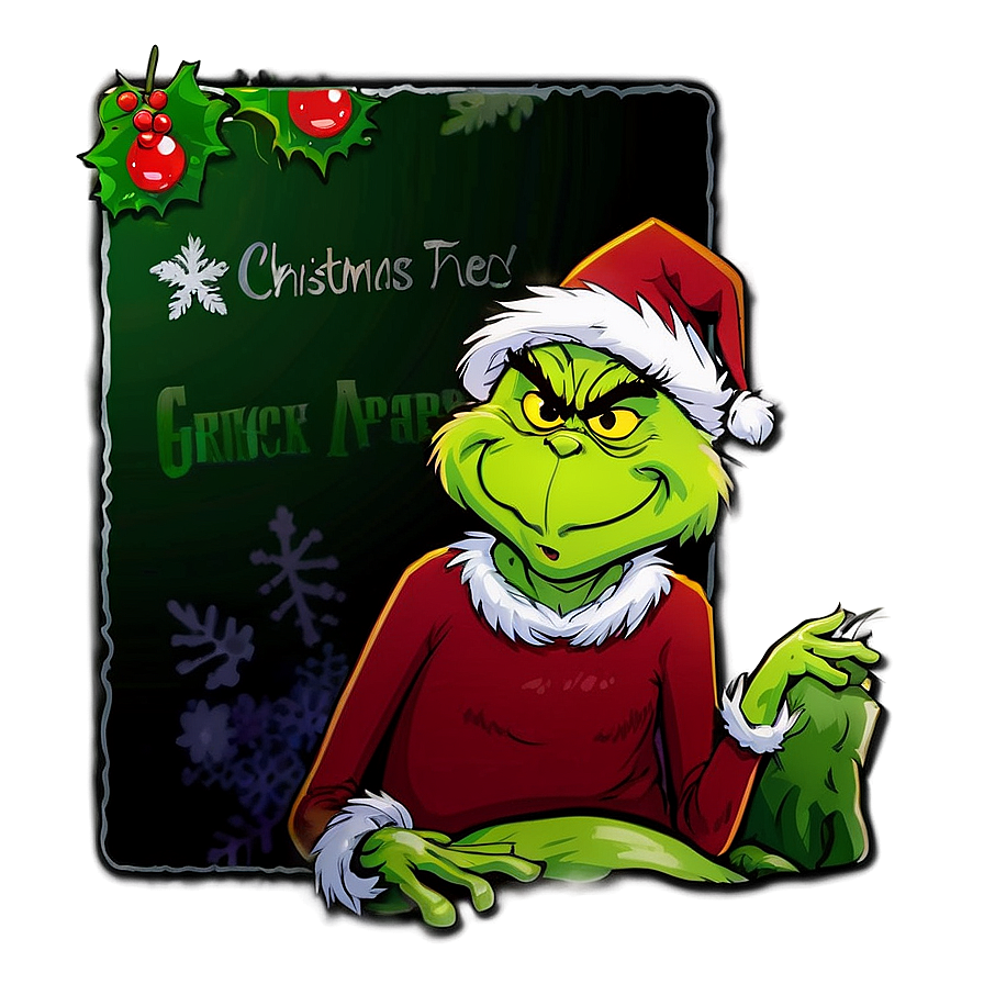 Grinch Christmas Sticker Png Kjm85 PNG