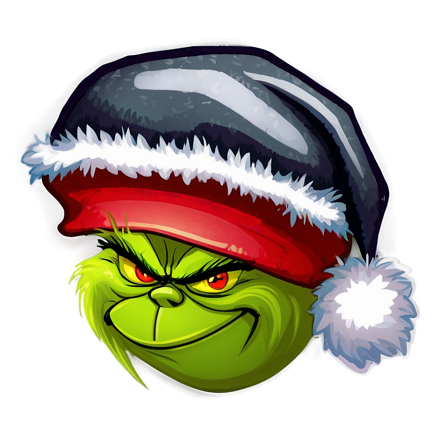 Grinch Christmas Sticker Png Kqd96 PNG