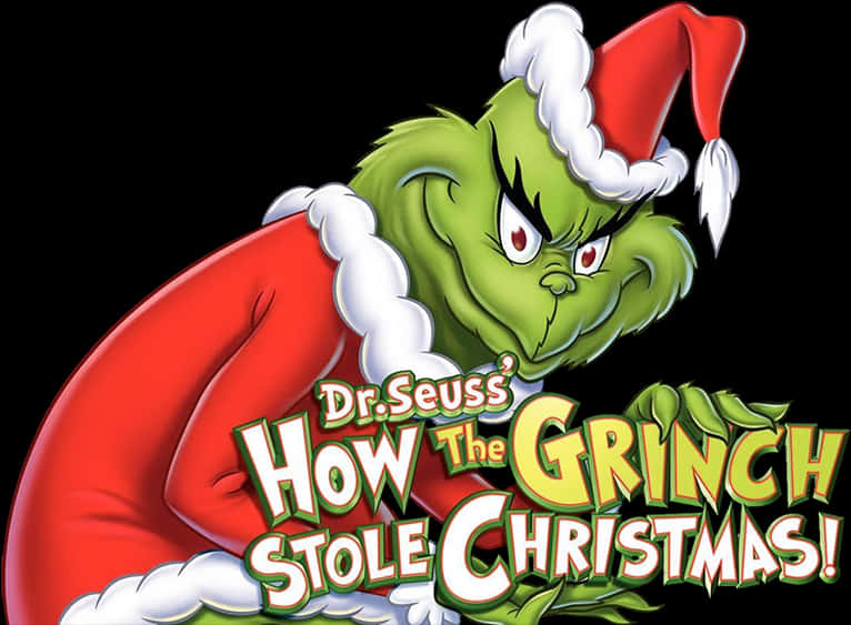 Grinch Christmas Title Artwork PNG