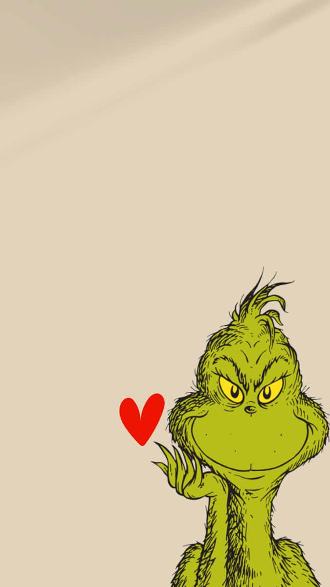 Download Grinch Heart Gesture Illustration Wallpaper | Wallpapers.com