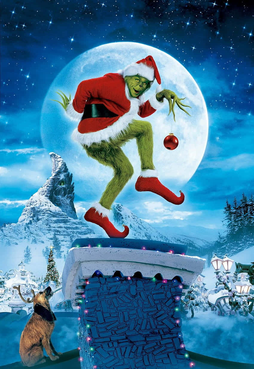 Grinch Moonlight Christmas Eve Wallpaper