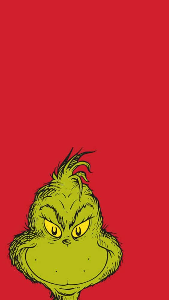 Grinch Red Background Wallpaper