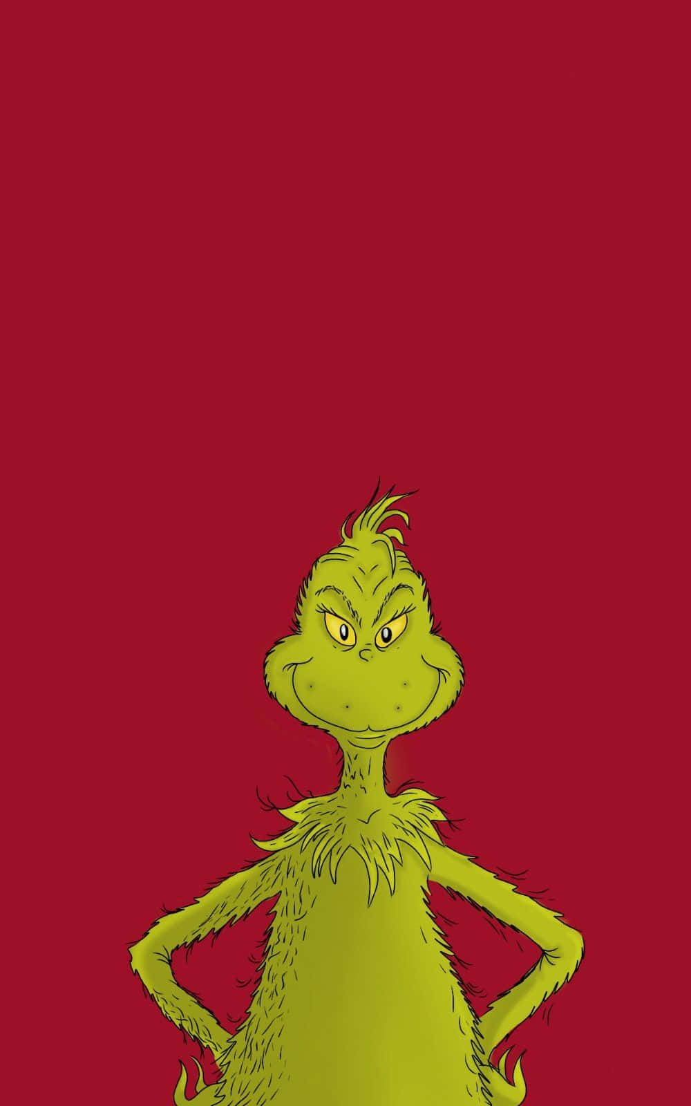 Grinch Red Background Wallpaper