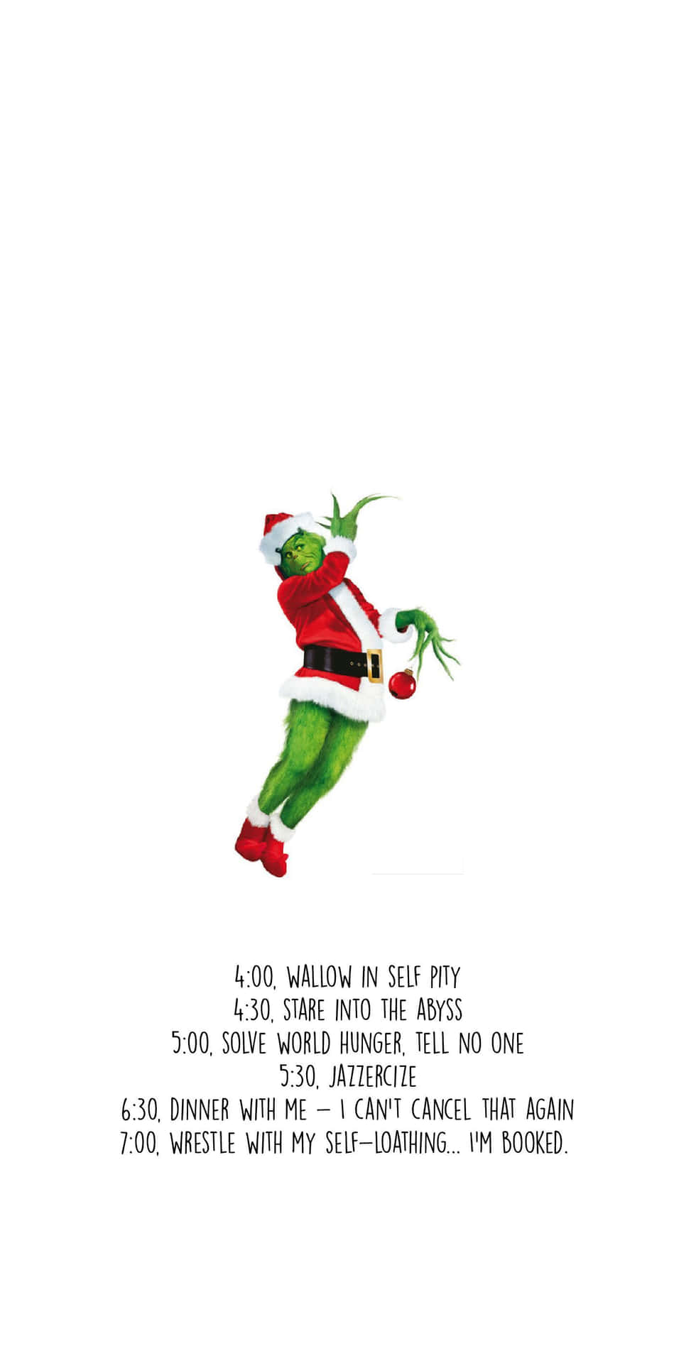 Grinch Santa Costume Schedule Illustration Wallpaper