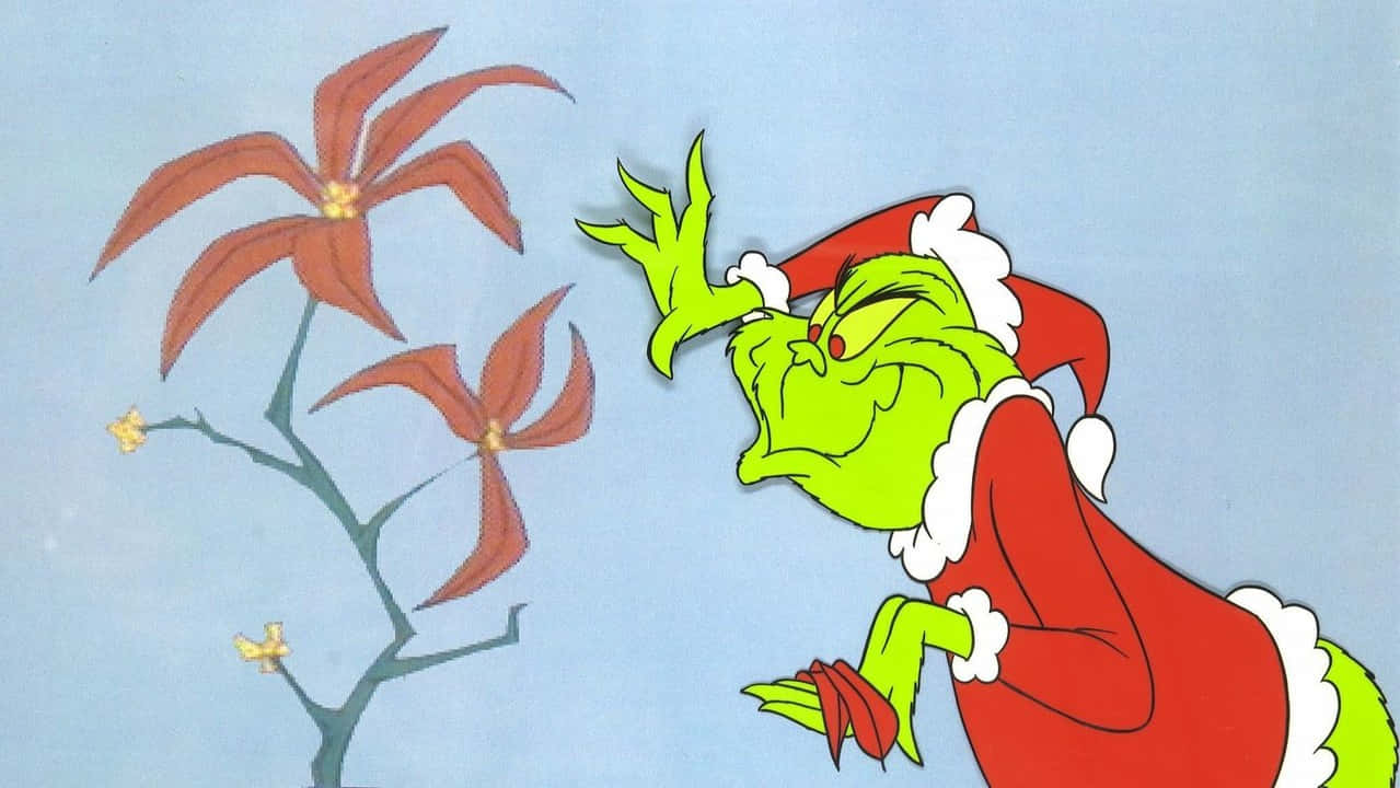 Grinch Scheming Christmas Plan Wallpaper